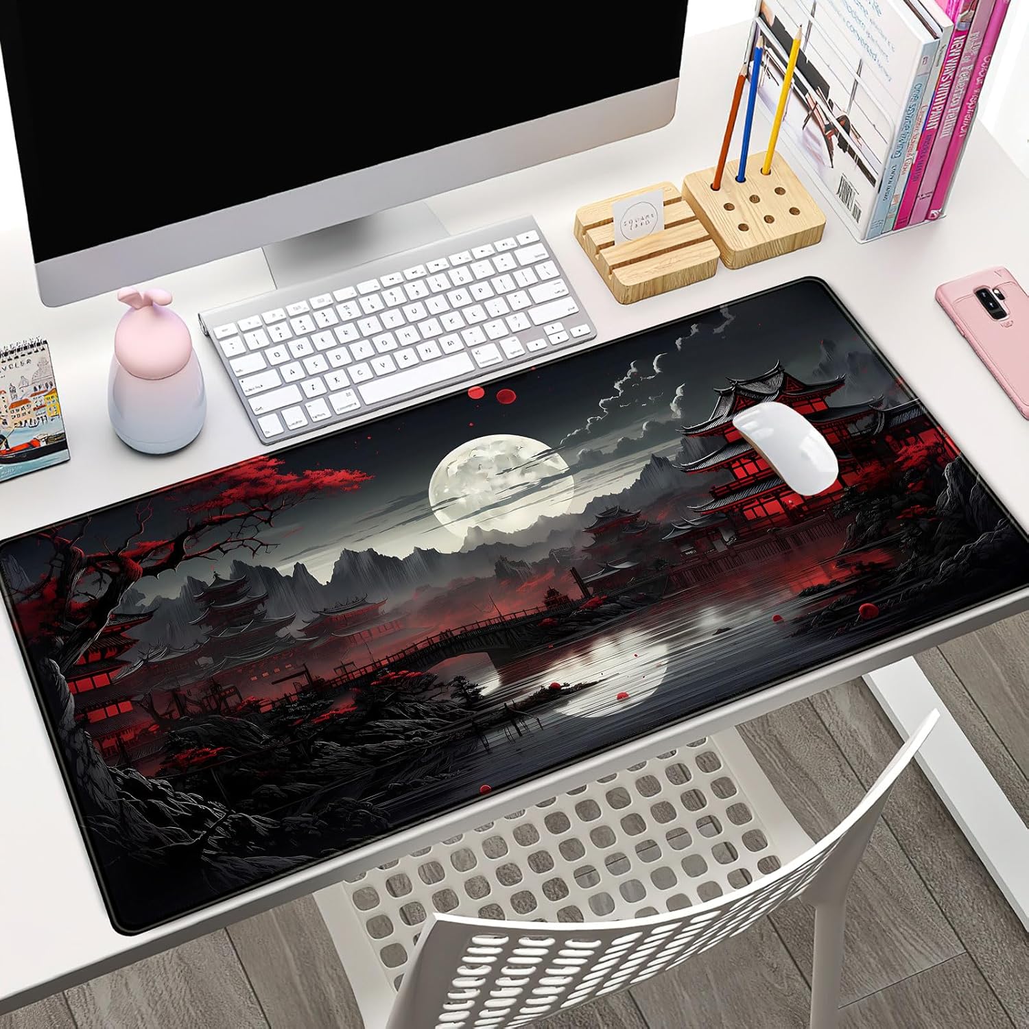 Gaming Keyboard And Mouse - Alfombrilla de escritorio japonesa Riverside Full