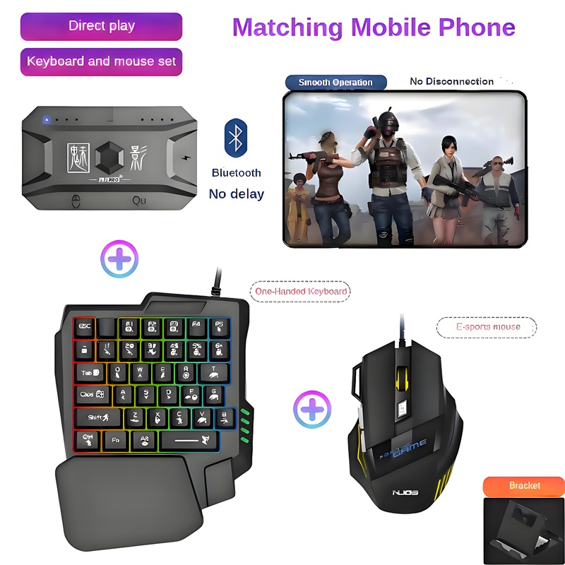 Gaming Keyboard Mouse Combo - Convertidor de Juegos para Teléfono Móvil