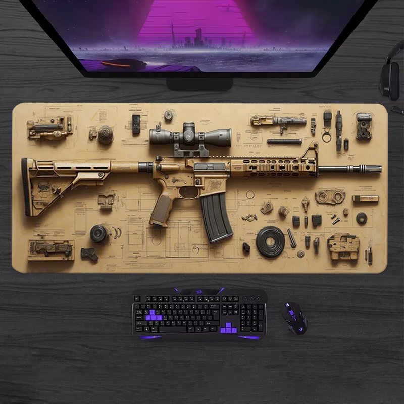 Gaming Keyboard And Mouse - Alfombrilla de Ratón para Juegos, Desmontable,