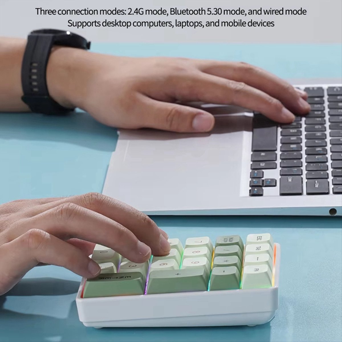 Gaming Keyboard Number Pad - Mini teclado N86R de 21 teclas,