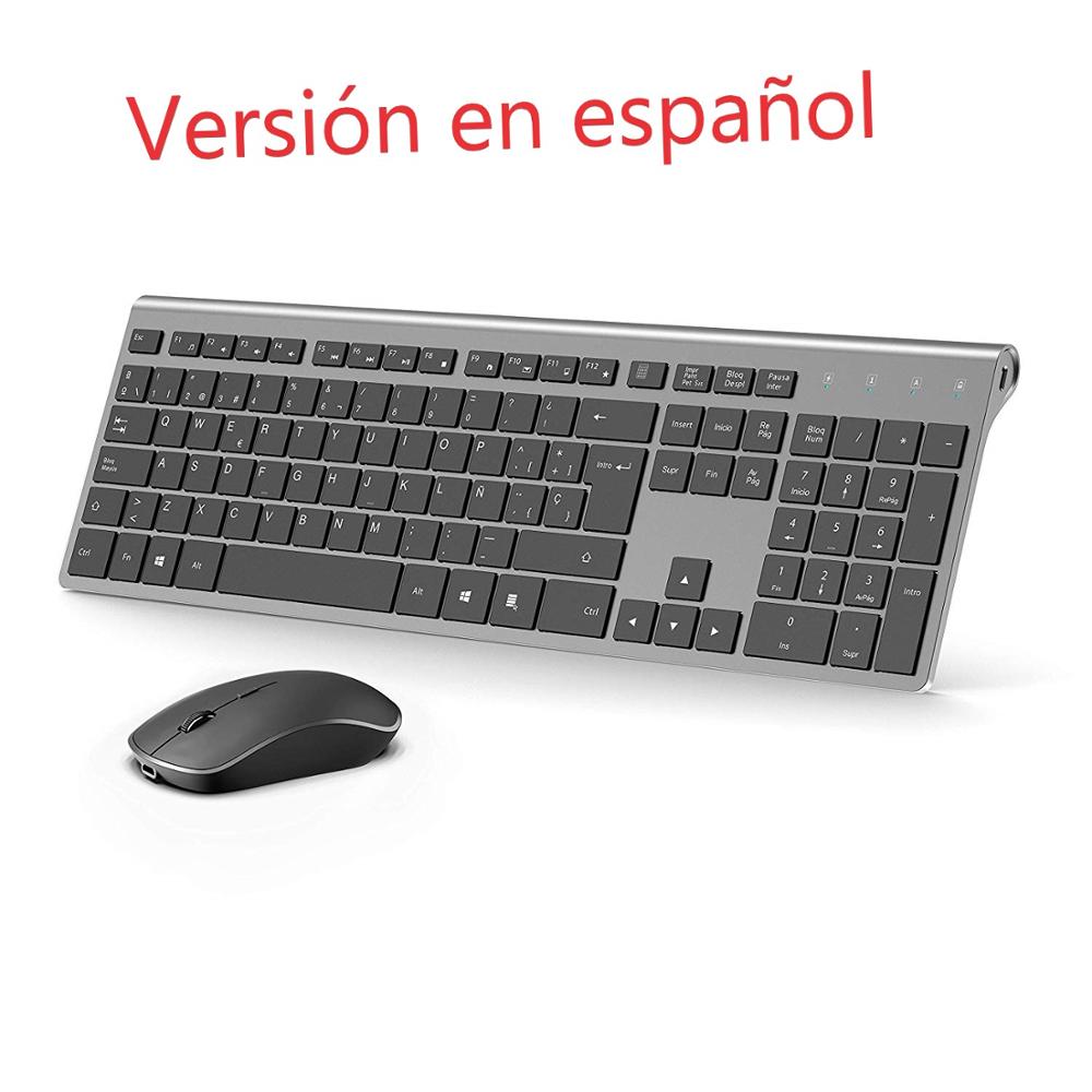 Gaming Keyboard And Mouse Combo Wireless - Teclado y Raton Inalámbrico Español,Ergonómico Con