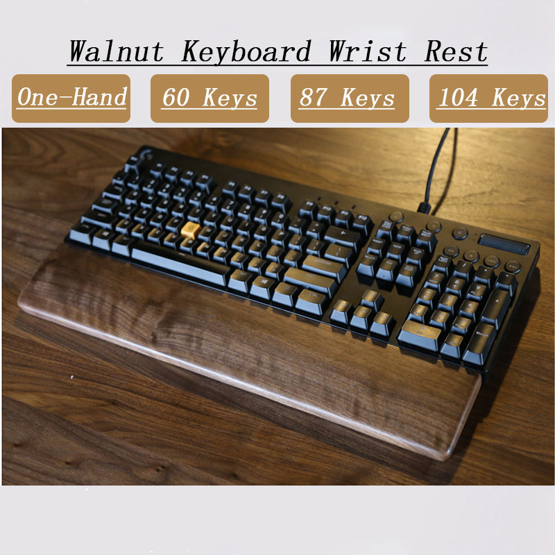 Gaming Keyboard Number Pad - Reposamuñecas de madera de nogal y