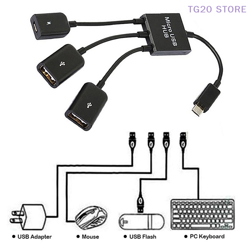 Gaming Keyboard Type C - Divisor de Cable HUB 3 en