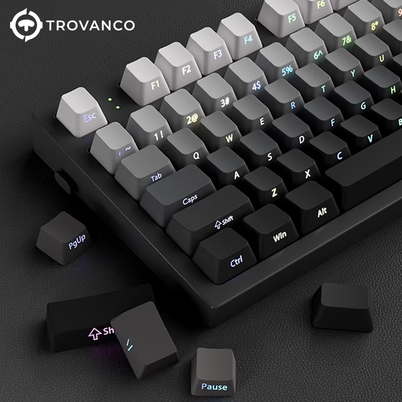 Gaming Keyboard Typewriter - 130 Teclas con Gradiente de Color,
