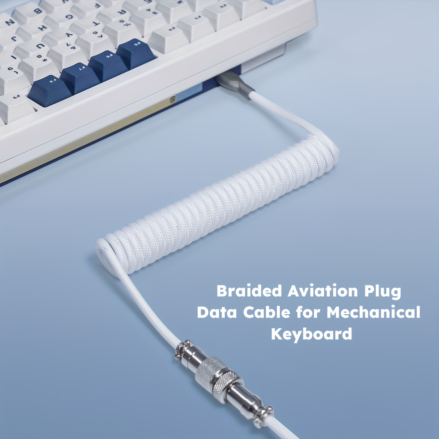Gaming Keyboard Type C - Cable en espiral para teclado mecánico,