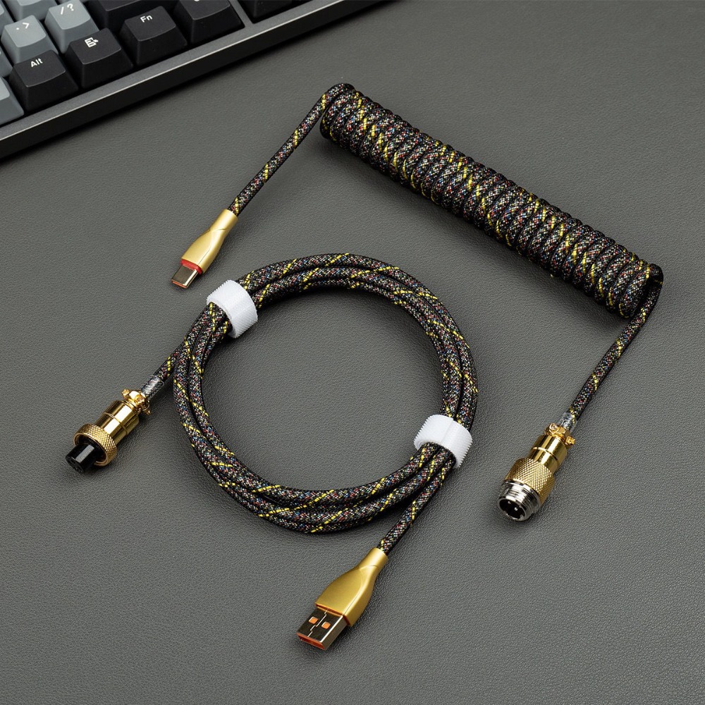Gaming Keyboard Magnetic Switches - Cable Aviator con baño de oro
