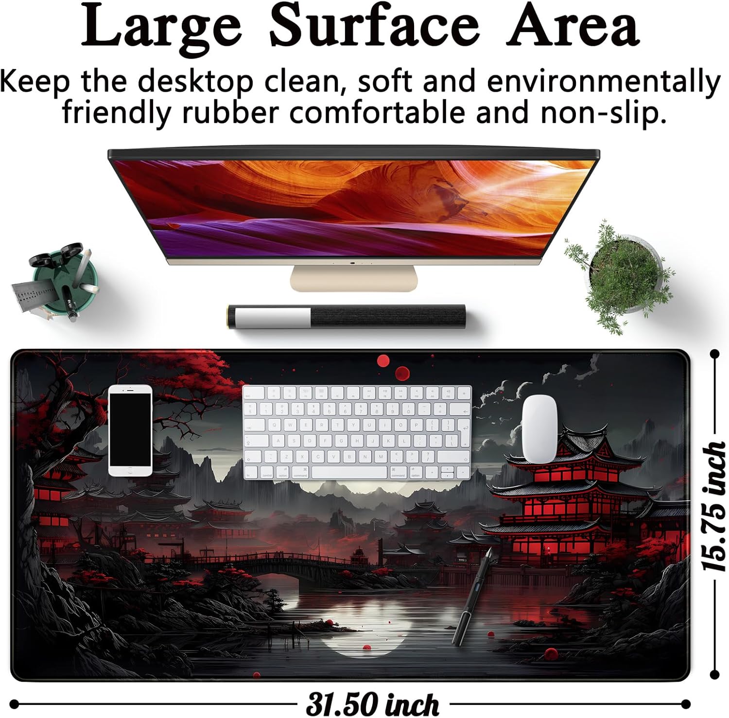 Alfombrilla de escritorio japo - Gaming Keyboard And Mouse reseña y precio