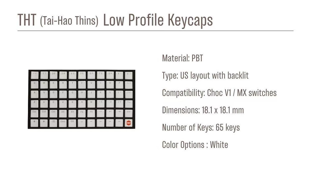 Taihao THT teclas blancas fina - Gaming Keyboard Ergo reseña y precio