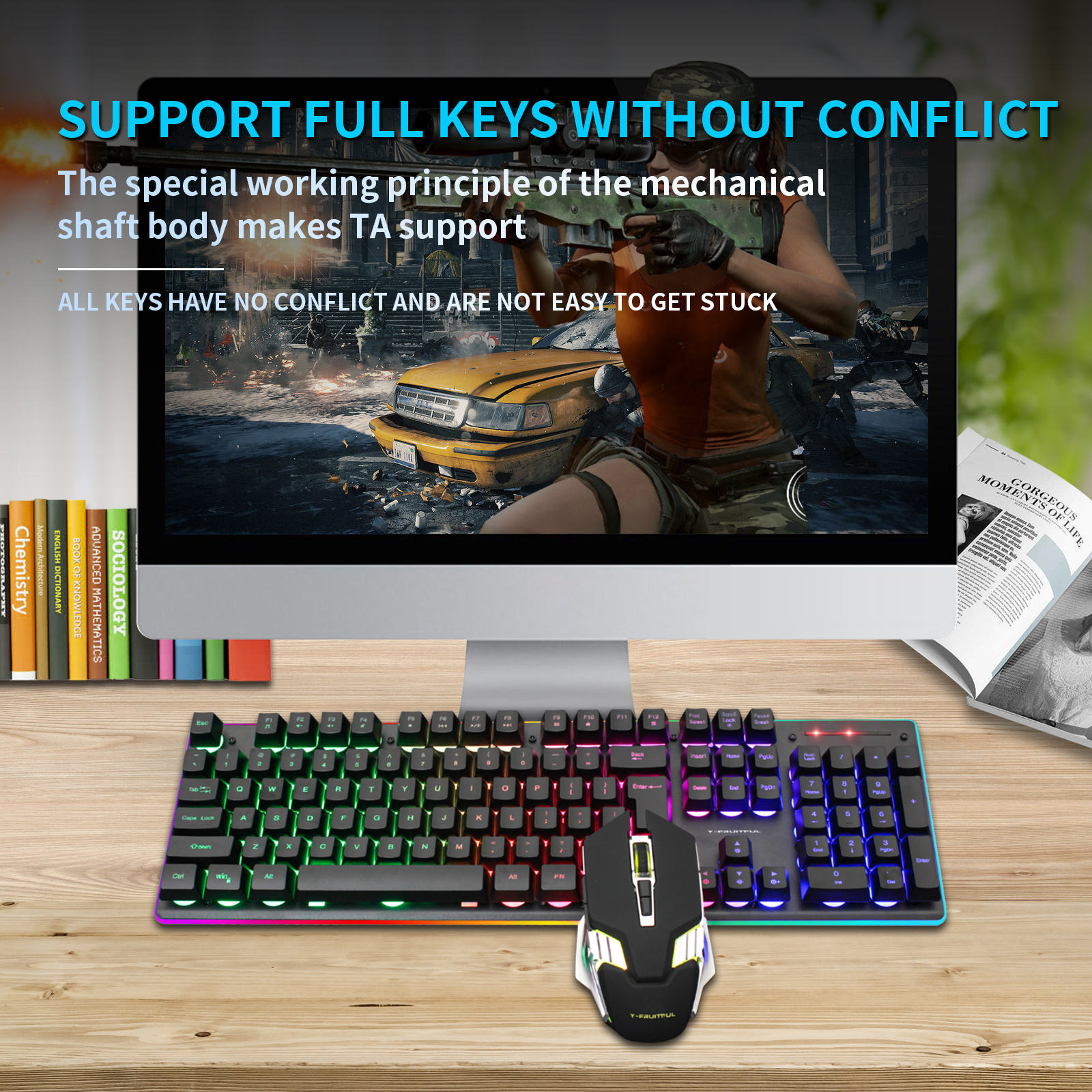 Combos de teclado y ratón mecá - Gaming Keyboard And Mouse Combo Wireless reseña y precio