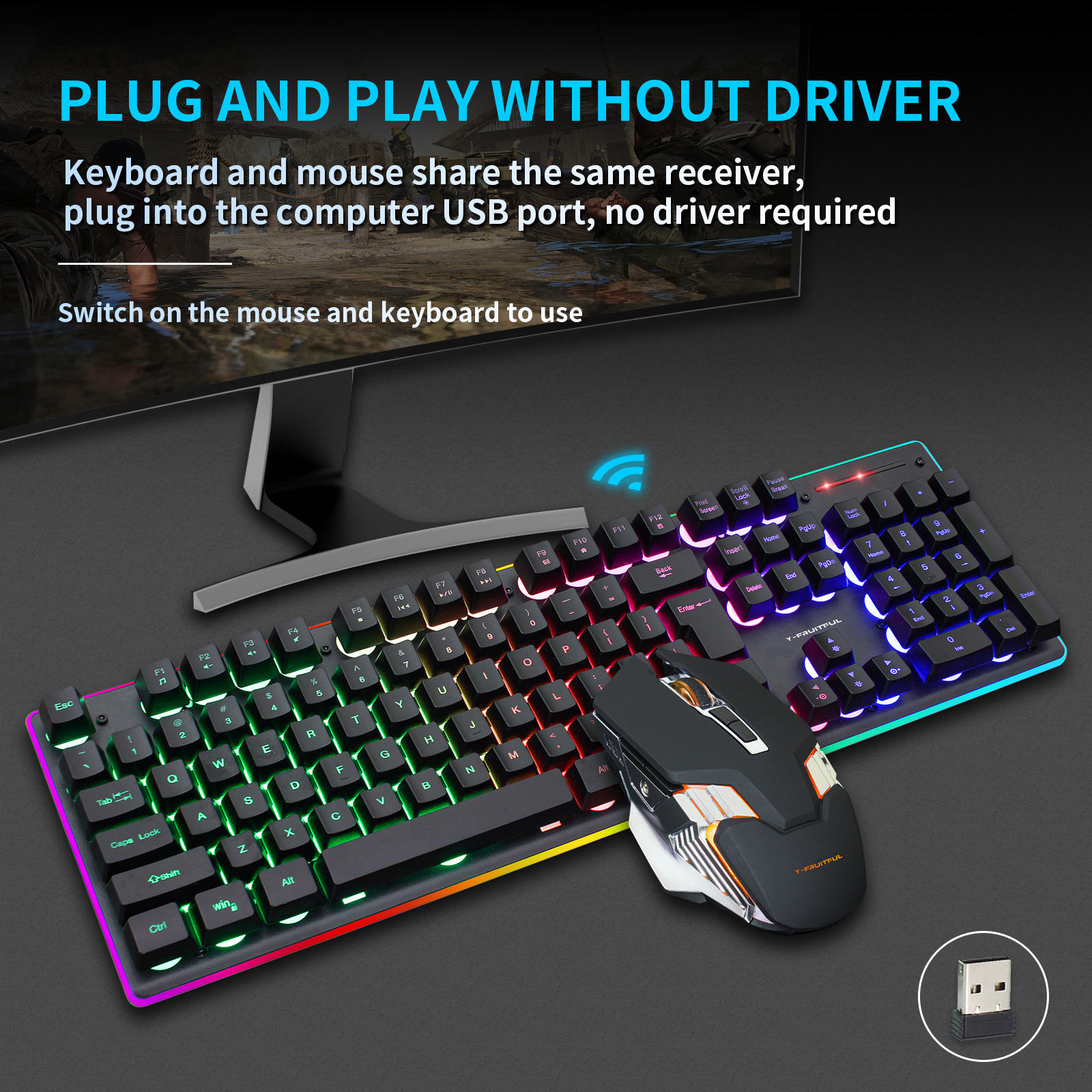 Combos de teclado y ratón mecá - Gaming Keyboard And Mouse Combo Wireless reseña y precio