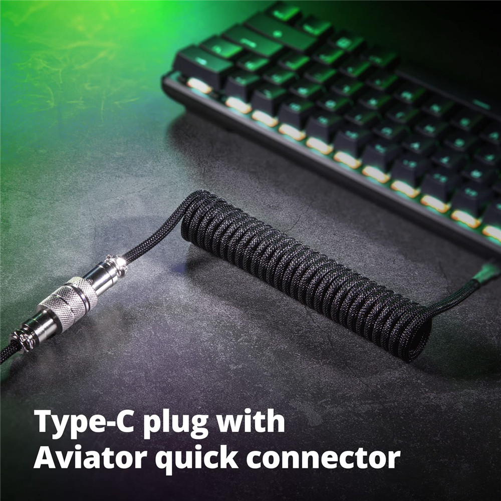 Cable en espiral para teclado  - Gaming Keyboard Type C reseña y precio