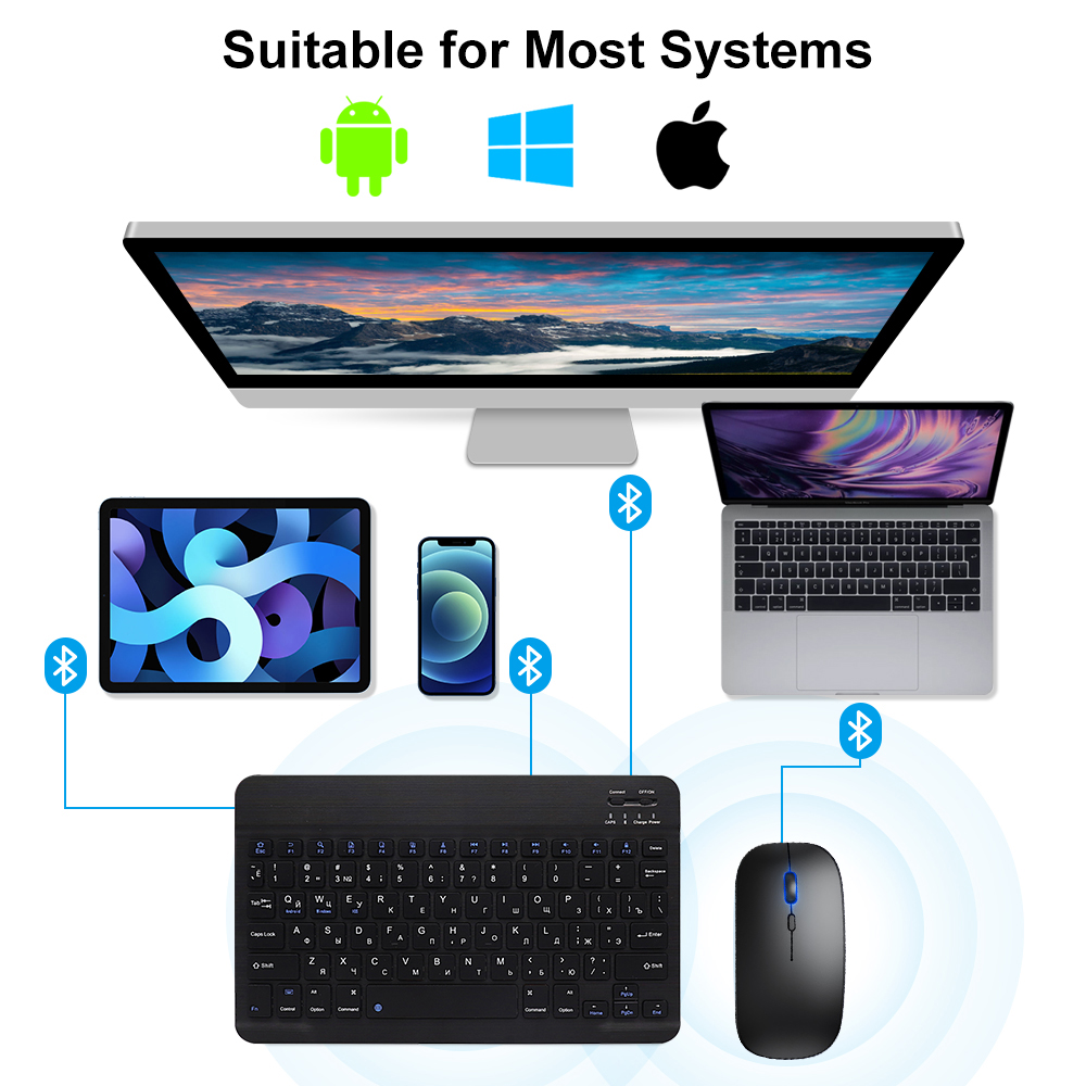 Teclado y ratón Bluetooth para - Gaming Keyboard Mouse Combo reseña y precio