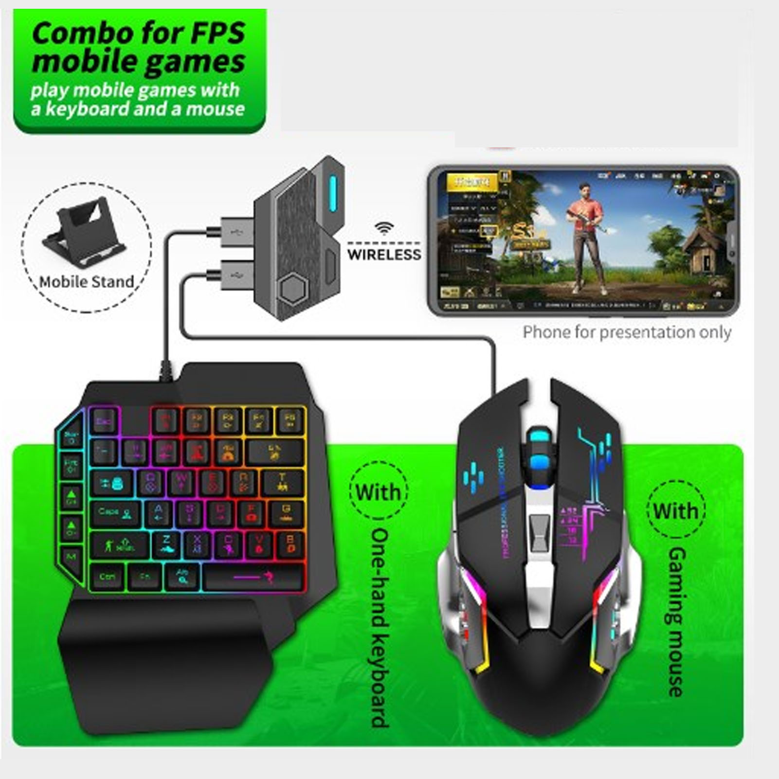 Conjunto de convertidor de tec - Gaming Keyboard Mouse Combo reseña y precio