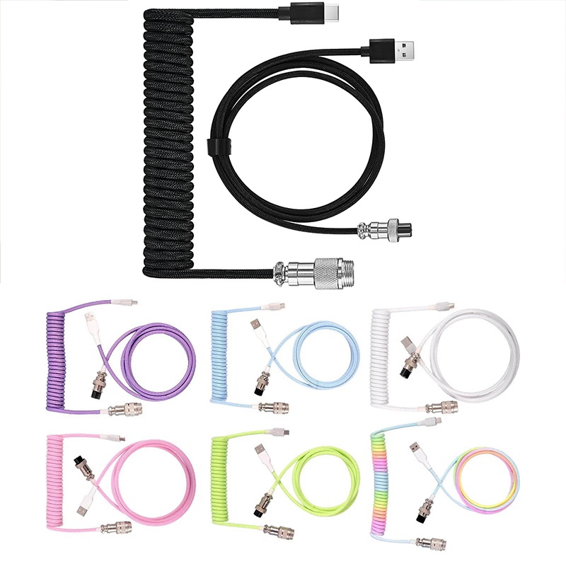 Cable Espiral USB Tipo C para  - Gaming Keyboard Type C reseña y precio